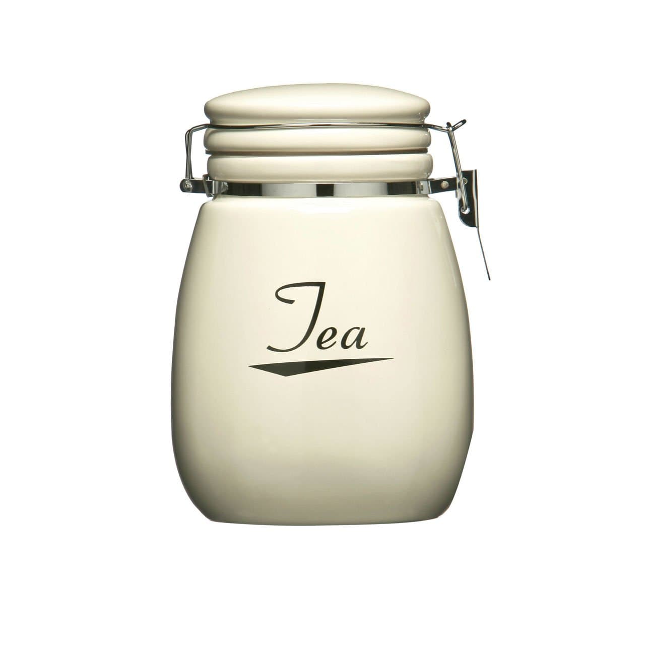Awesome Coronet Tea Jar Made Of Ceramic Material With Stylish Clip Top
