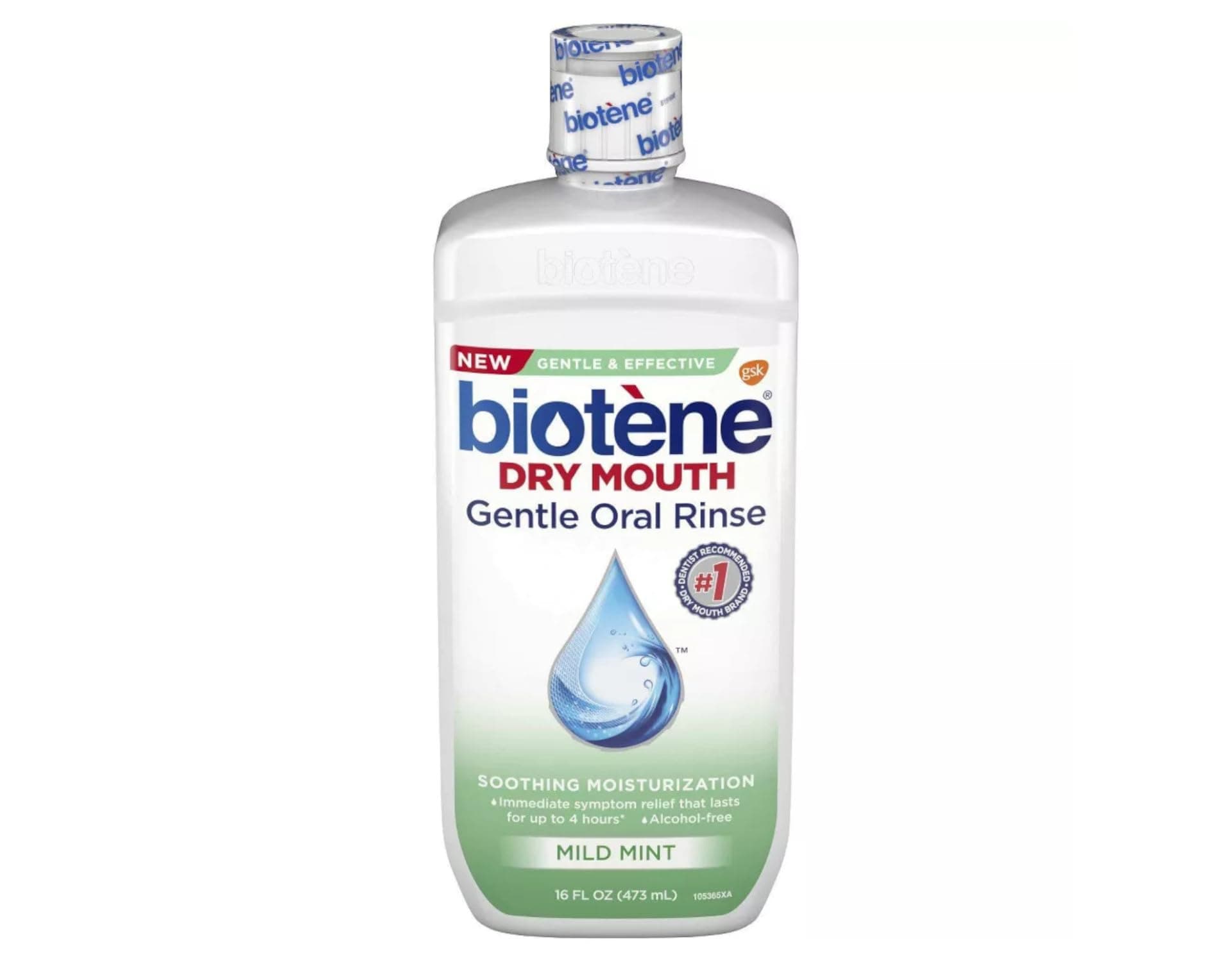 biotène Moisturizing Oral Rinse, Mild Mint 16 Ounce (Packaging may vary)