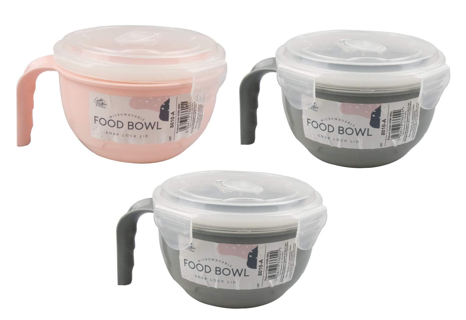 Set of 3 Microwaveable Food Bowls