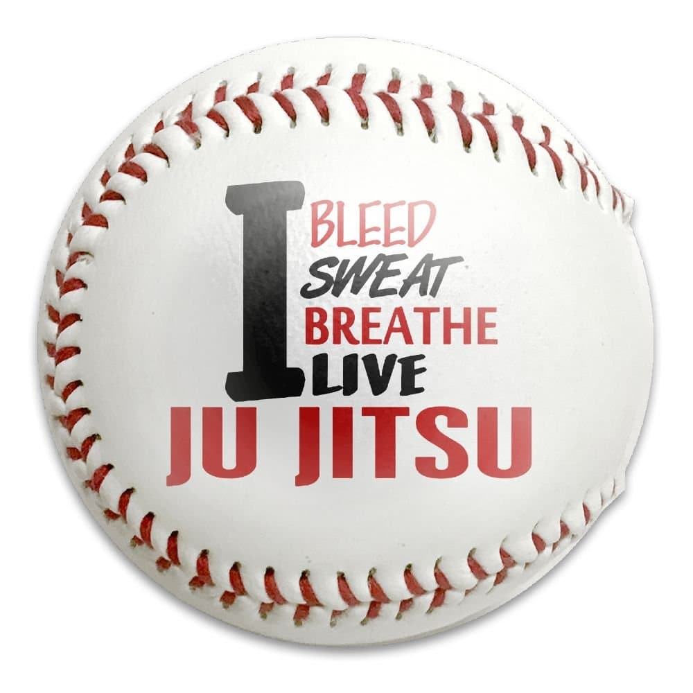 I Bleed Sweat Breathe Live JU JITSU Standard 9 Baseball Baseballs Practice Ball Safety Balls