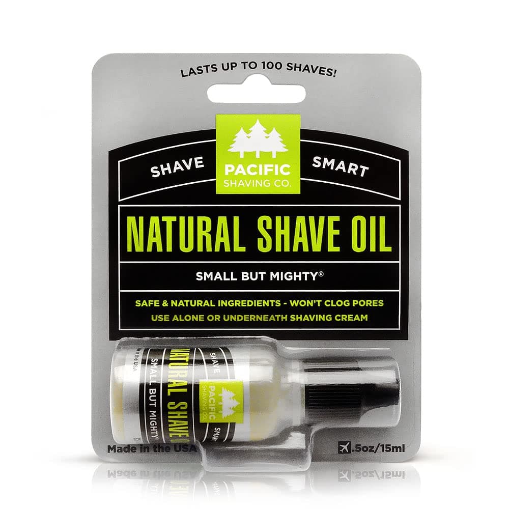 Natural Shaving Oil - Helps Eliminate Shaving Nicks, Razor Burn, Soothes & Moisturizes Skin, Reduces Irritation, with Safe, Natural & Organic Ingredients, Made in USA.5 oz