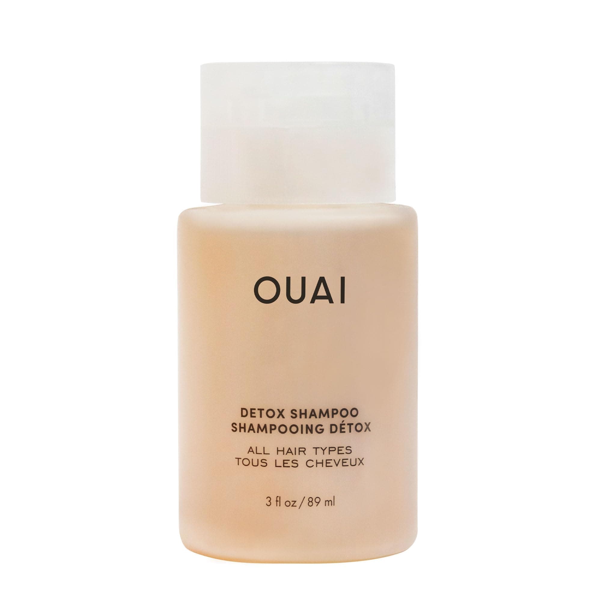 OUAI Detox Shampoo Travel Size - Clarifying Shampoo for Build Up, Dirt, Oil, Product and Hard Water - Apple Cider Vinegar & Keratin for Clean, Refreshed Hair - Sulfate-Free Hair Care (3 oz)