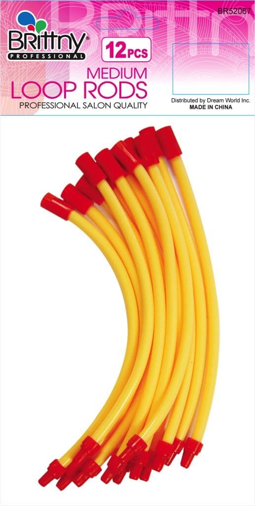 Brittny .5" Medium Loop Rods - Yellow 12-Count