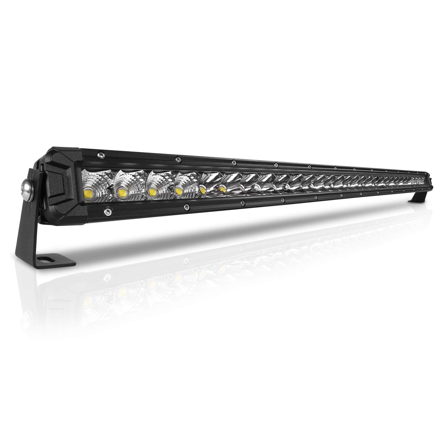 32 Inch LED Light Bar Single Row Flood & Spot Beam Combo 30000LM Off Road LED Light Bar Driving Light for Pickup SUV ATV UTV Truck Roof Bumper