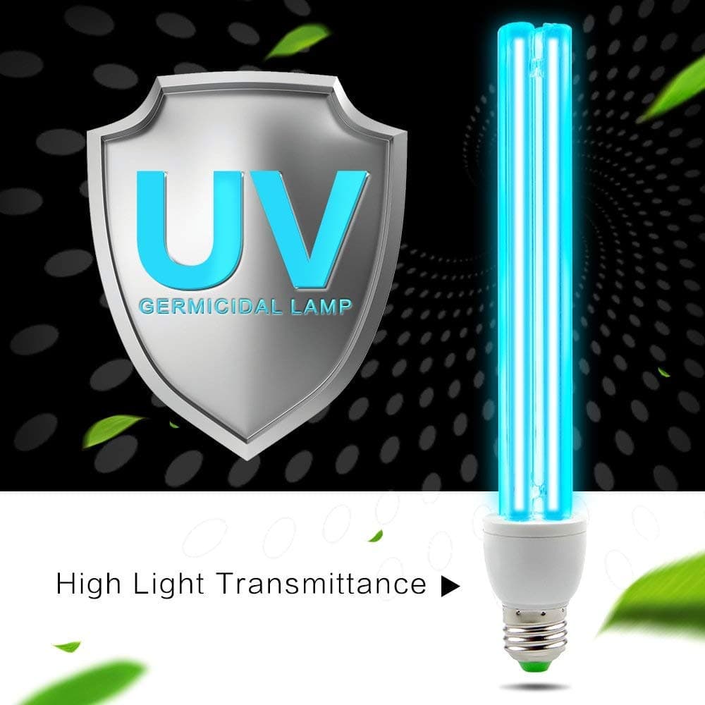 Air Purifier To Sterilization Lamp UVC Anti-Bacterial Rate 100% Portable UV-C LED Sanitizer Disinfect Light Ultraviolet Germicidal Lamp 15W