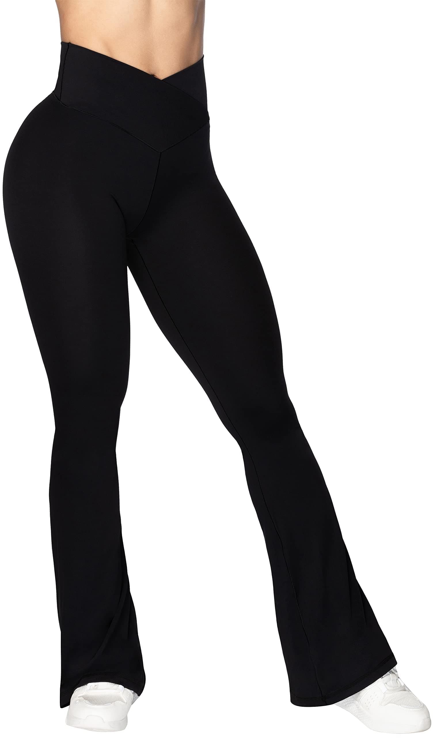 Sunzfly Capri Leggings with Hidden Butt Scrunch, High Waisted Soft Cropped Workout Gym Yoga Pants with Tummy Control 21"