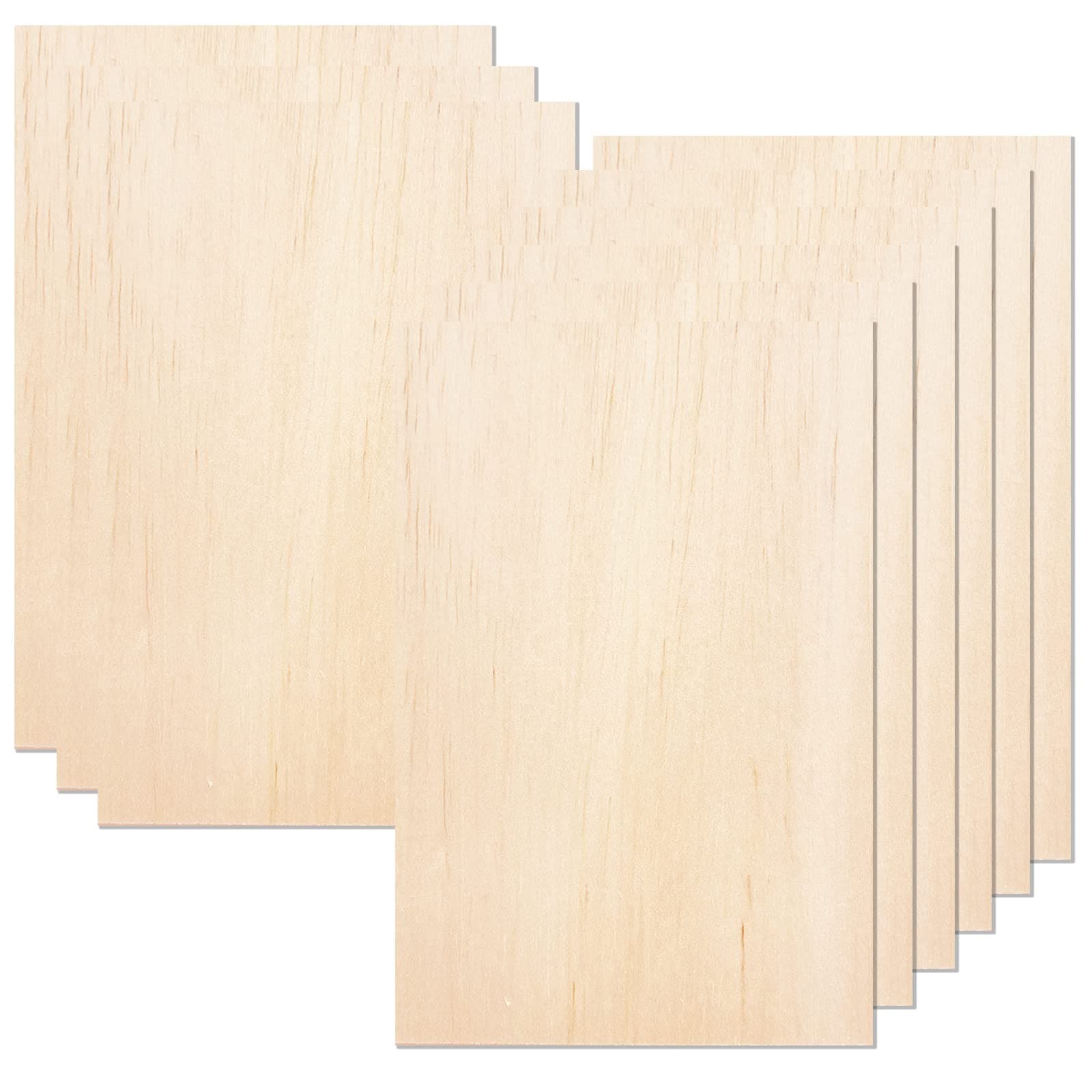 20 Pcs Wood Sheets,Unfinished Balsa Wood Sheets for Crafts DIY Thin Woodsheet for Wooden DIY Ornaments,Scrabble Tiles,House Aircraft Ship Boat,School Projects(150x100x2mm)