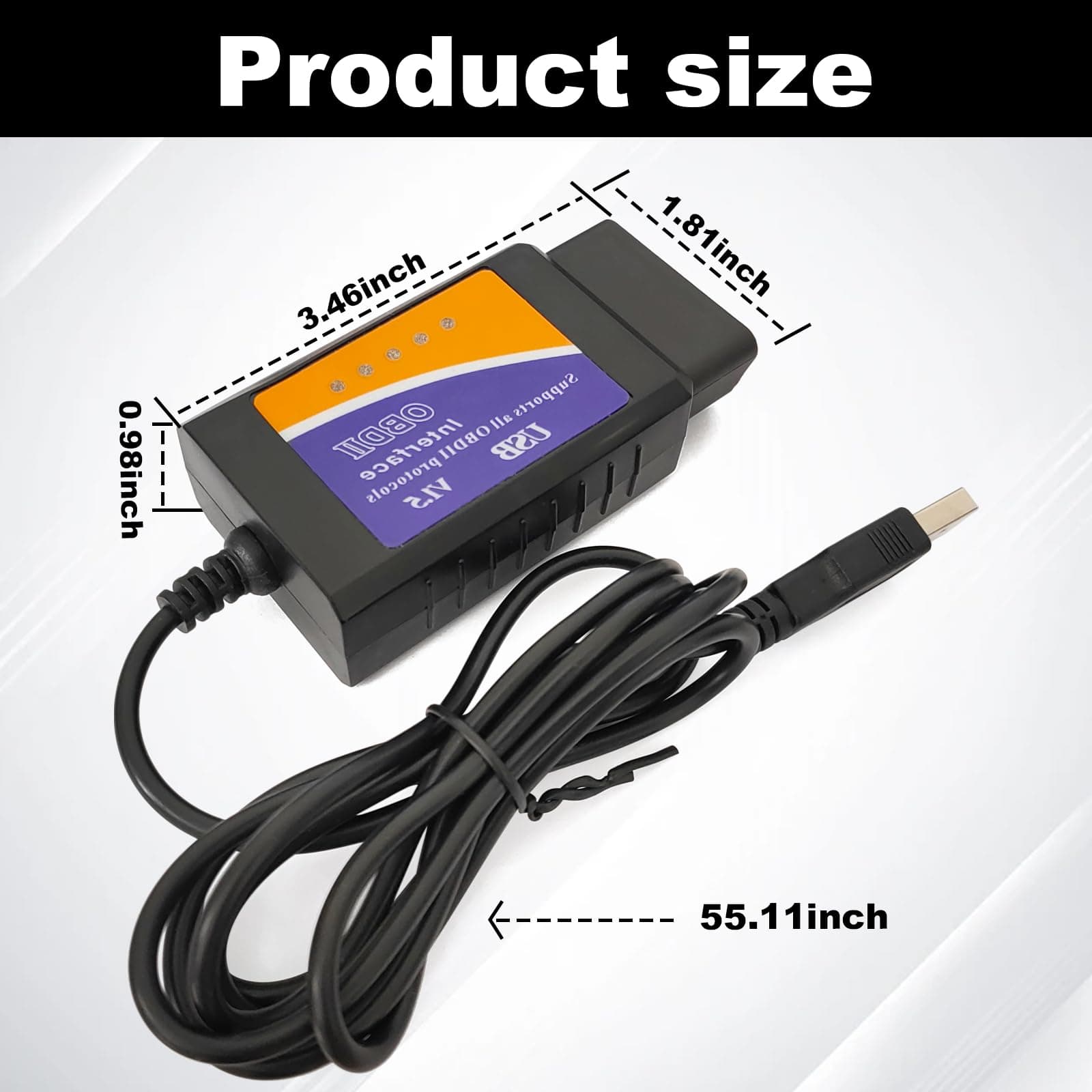 OBD2 USB Adapter, with a Diagnosis of MS - CAN/HS - CAN Switch Coding Tools Compatible with Ford F250 F150 Lincoln Mazda Mercury Code Reader Vehicle Diagnosis on Windows with V1.5 PIC18F25K80 Chip