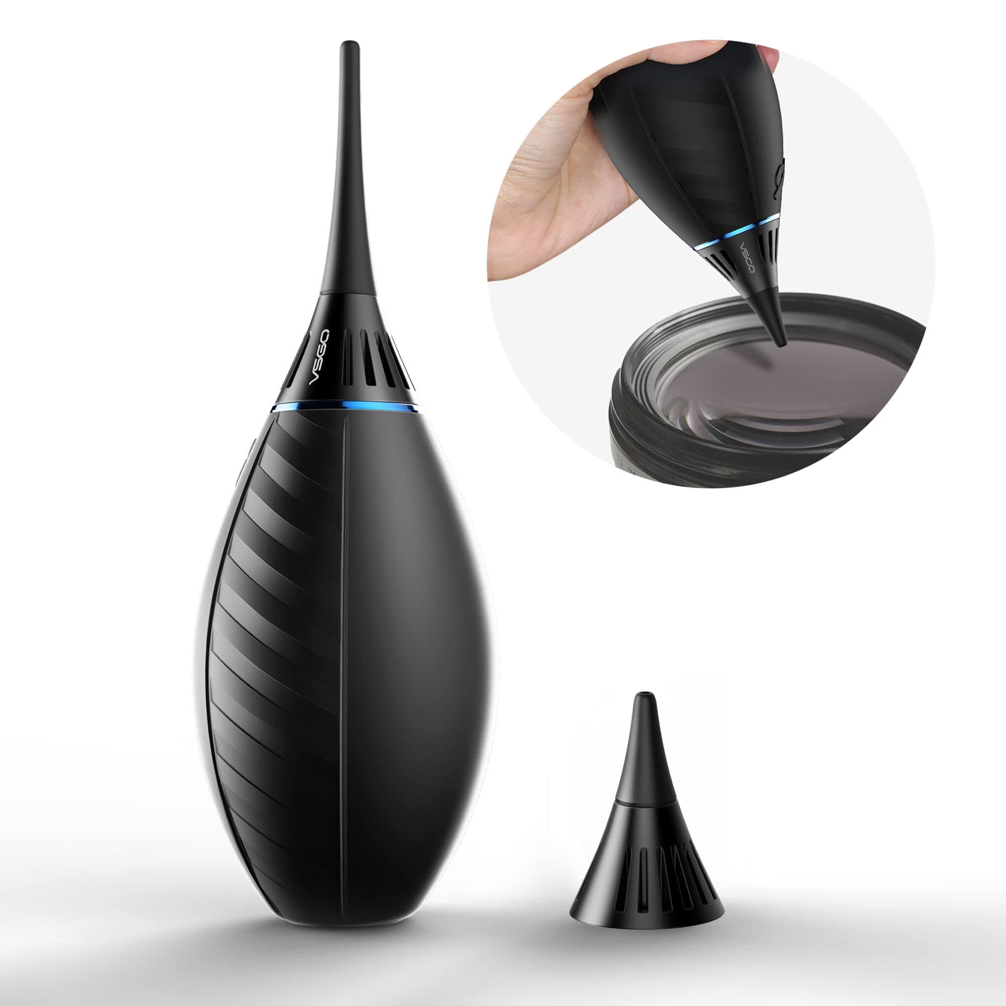 VSGO Air Mover Air Blower with Filter Rubber Dust Blower for Camera Lens Sensor Cleaning