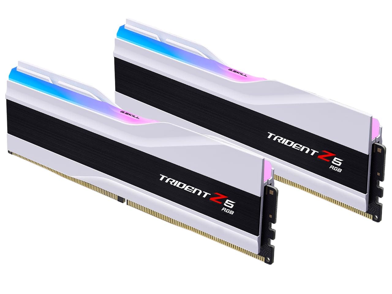 Trident Z5 RGB Series DDR5 RAM (Intel XMP 3.0) 48GB (2x24GB) 7200MT/s CL36-46-46-115 1.35V Desktop Computer Memory U-DIMM - Matte White (F5-7200J3646F24GX2-TZ5RW)
