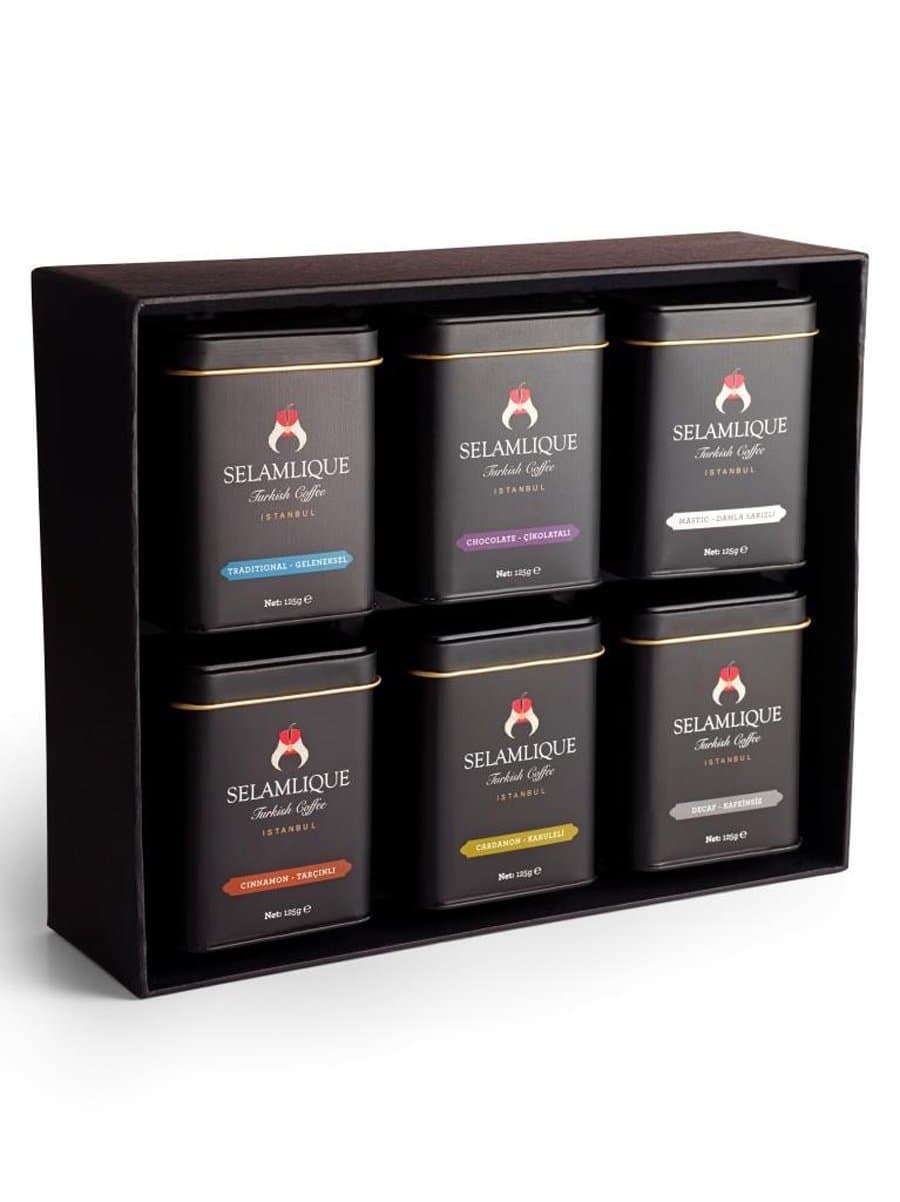 Selamlique Gift Set - 6 Cans of 125gr Flavoured Coffee