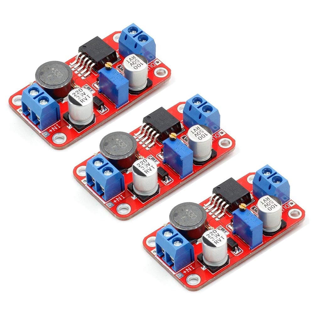 3pcs XL6019 5A High Power Current DC to DC Step-up 5V 6V 12V 24V 3-35V to 5-40V XL6019 Converter Adjustable Voltage Regulator Power Modules Boost Module Booster (3pcs)