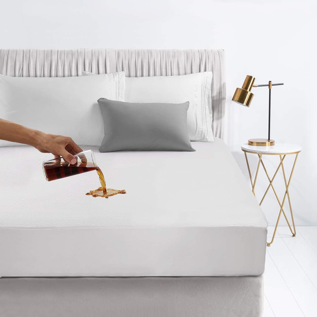 ABAKAN Full Size Mattress Protector Bed Cover 54x75 Inch