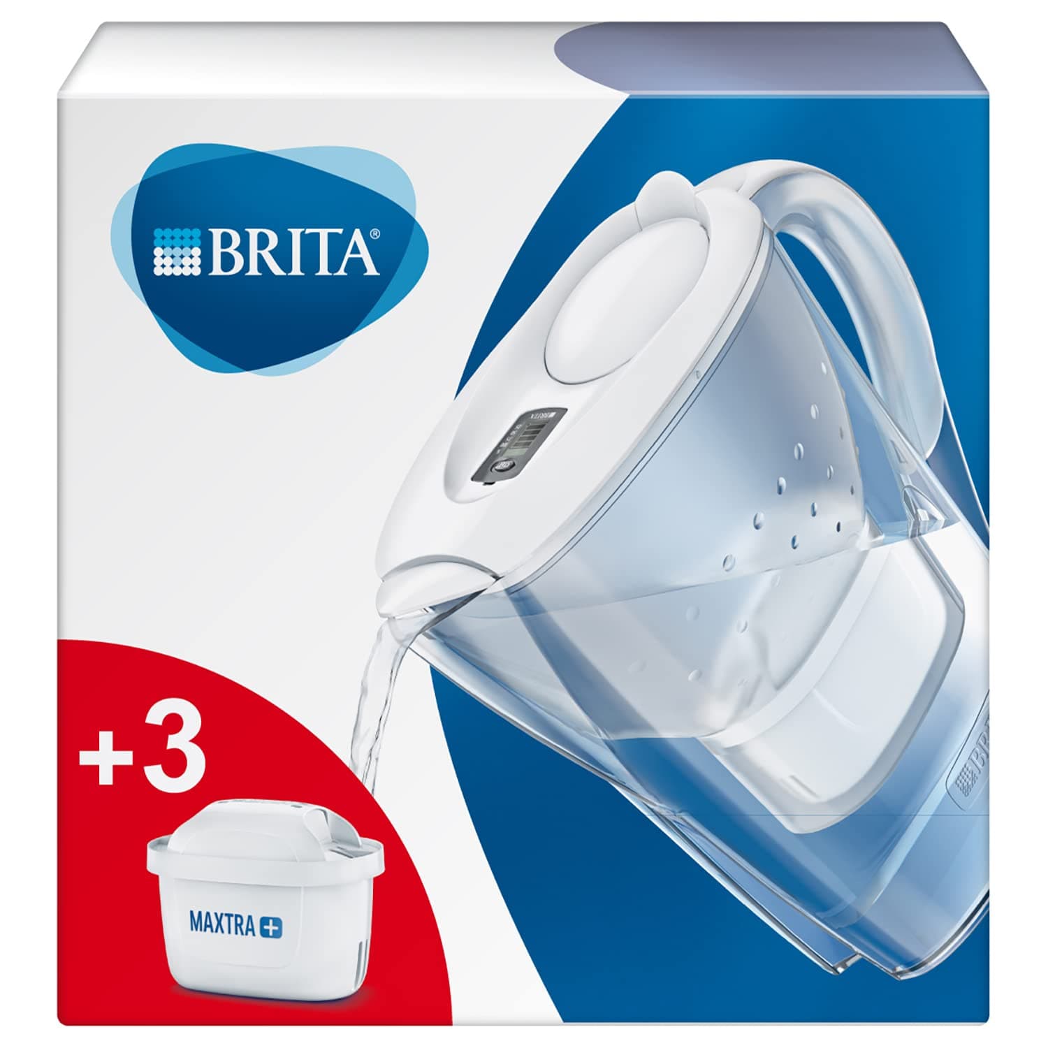 S0760 Marella Water Filter Jug Value Pack Maxtra+, White, 10.9 x 26.7 x 27.7 cm