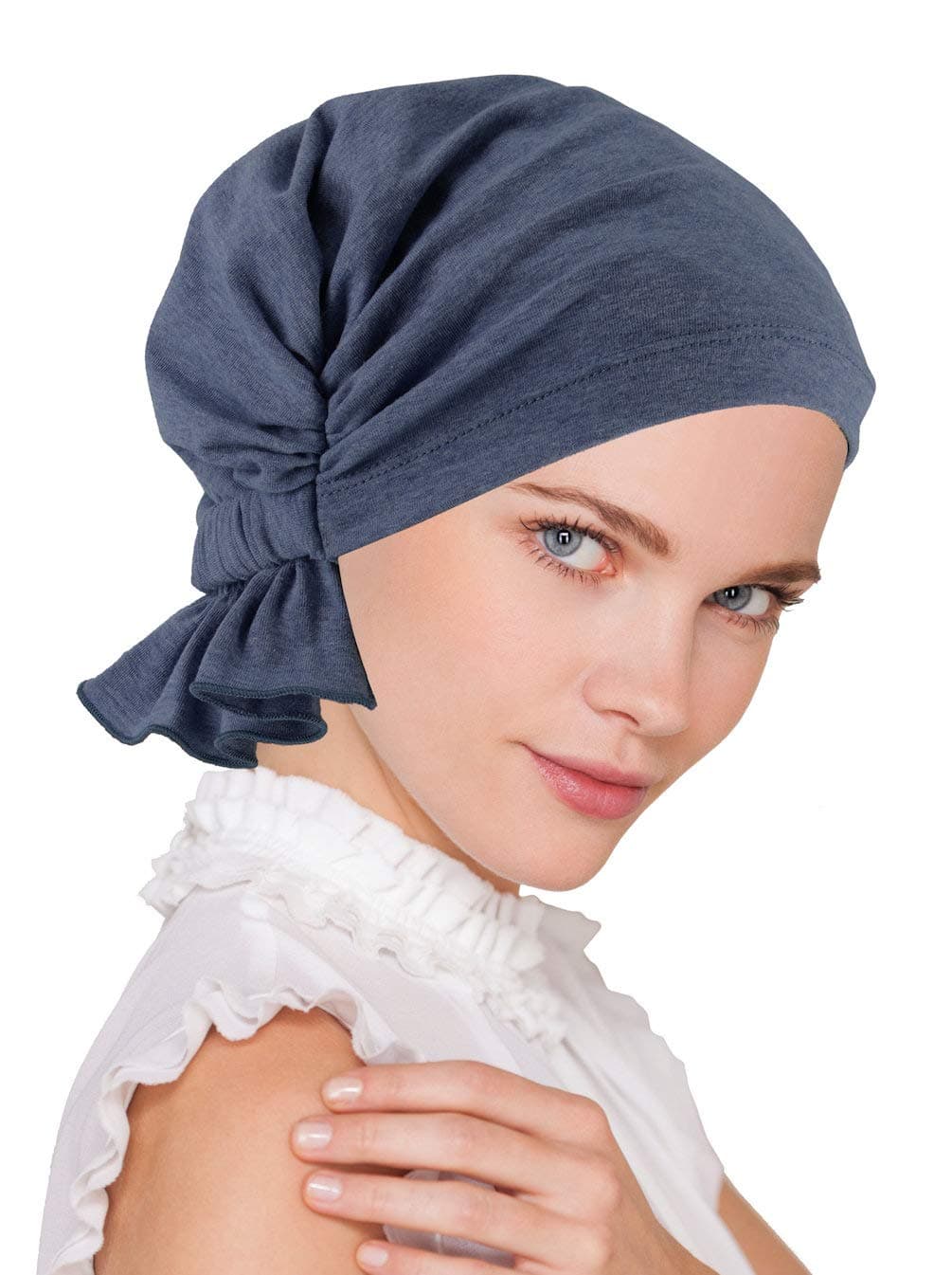 Turban Plus The Abbey Cap in Cotton Knit Chemo Caps Cancer Hats for Women
