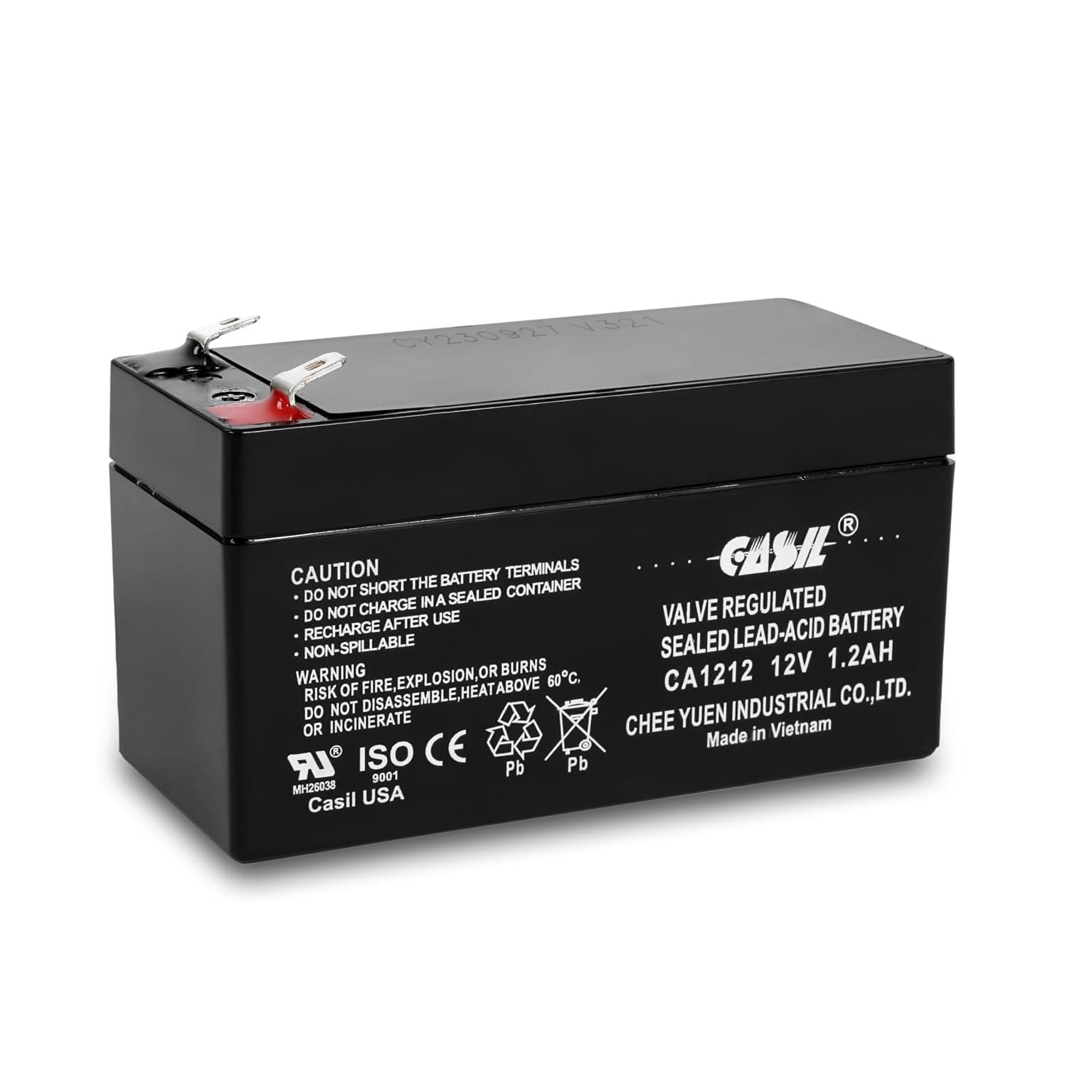 Casil 12V 1.2Ah SLA AGM Battery – Rechargeable Auxiliary Power – Compatible with Mercedes-Benz N000000004039
