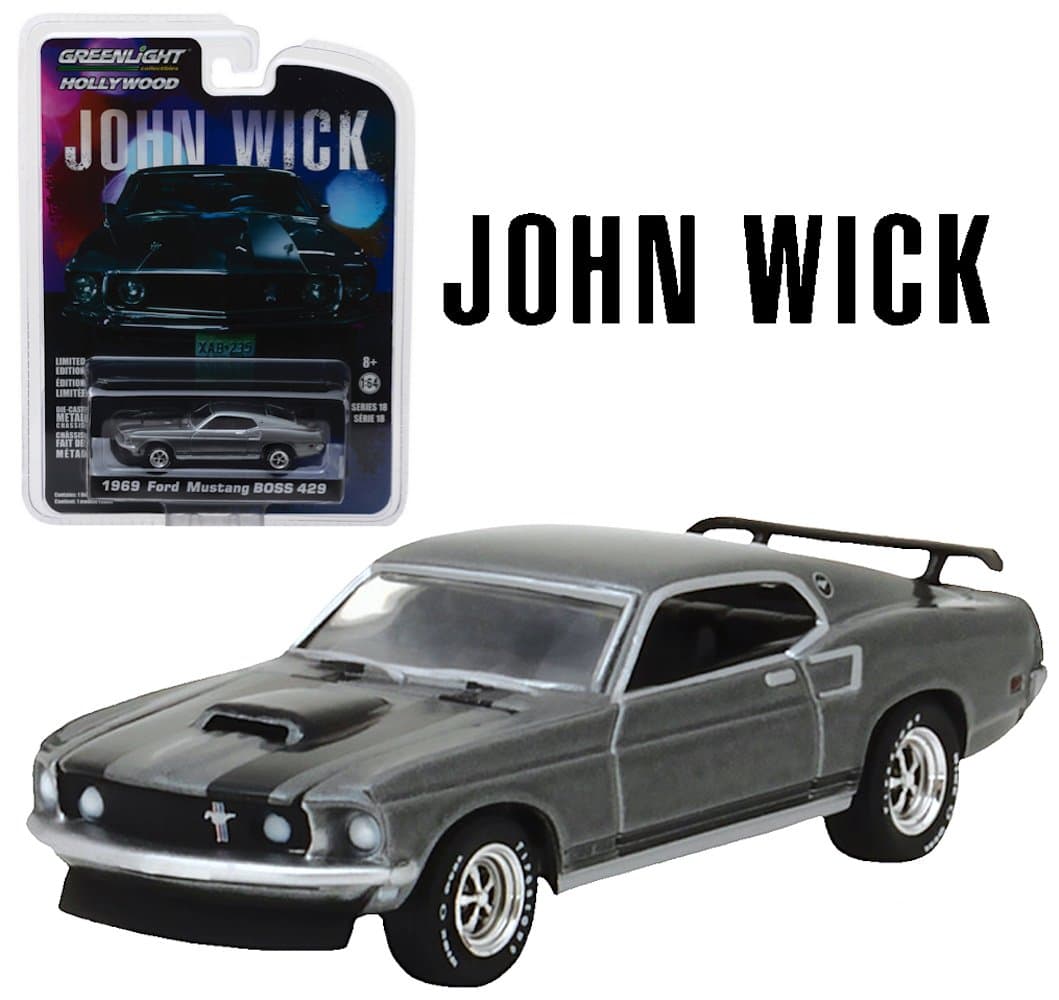 Greenlight 1/64 Hollywood Series 18 John Wick Movie (2014) 1969 Ford Mustang Boss 429 Diecast Vehicle