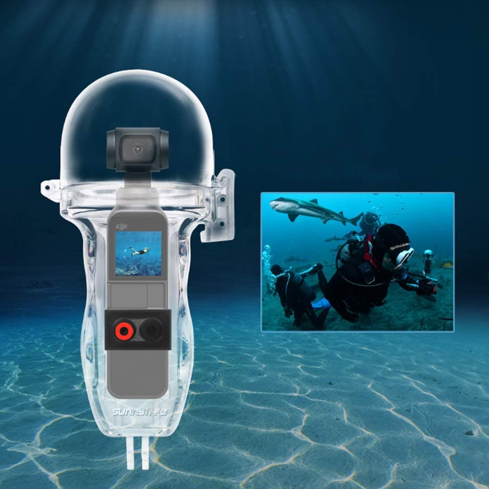 Transparent 60m Underwater Dive Shell Cover Waterproof Housing Case for DJI Osmo Pocket Gimbal Camera Cage with Anti-Fog Sheet Photography Extension Accessories