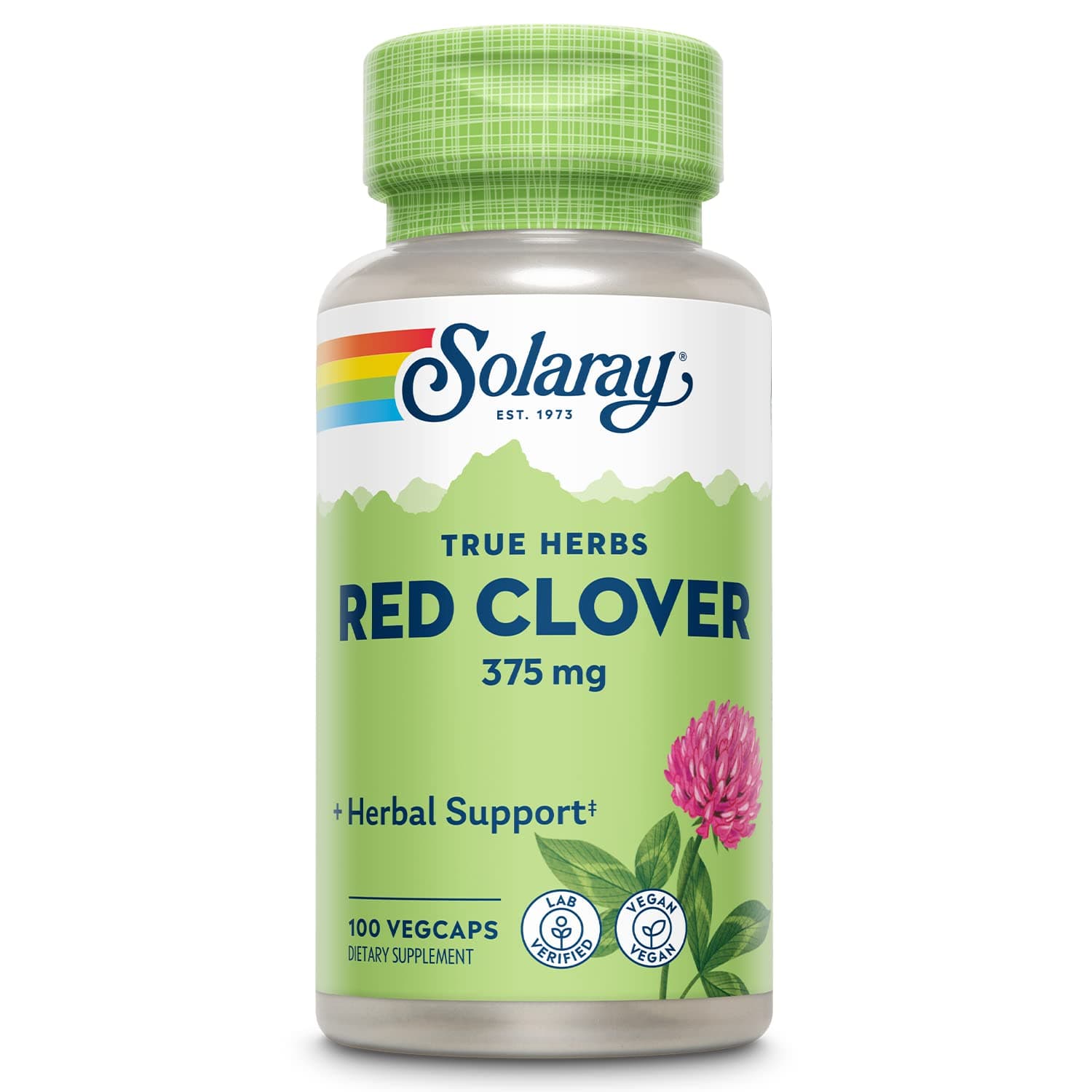 Red Clover 375 mg - Traditional Women's Health Herbal Support - Non-GMO Verified, Vegan, Lab Verified - 60-Day Guarantee - 100 Servings, 100 VegCaps