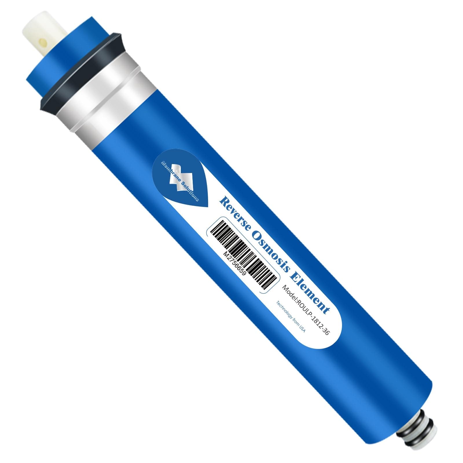 Membrane Solutions 36 GPD Reverse Osmosis Membrane, 11.75 inch x 1.75 inch RO Membrane Replacement for Under Sink Home Drinking RO Water Purifier System