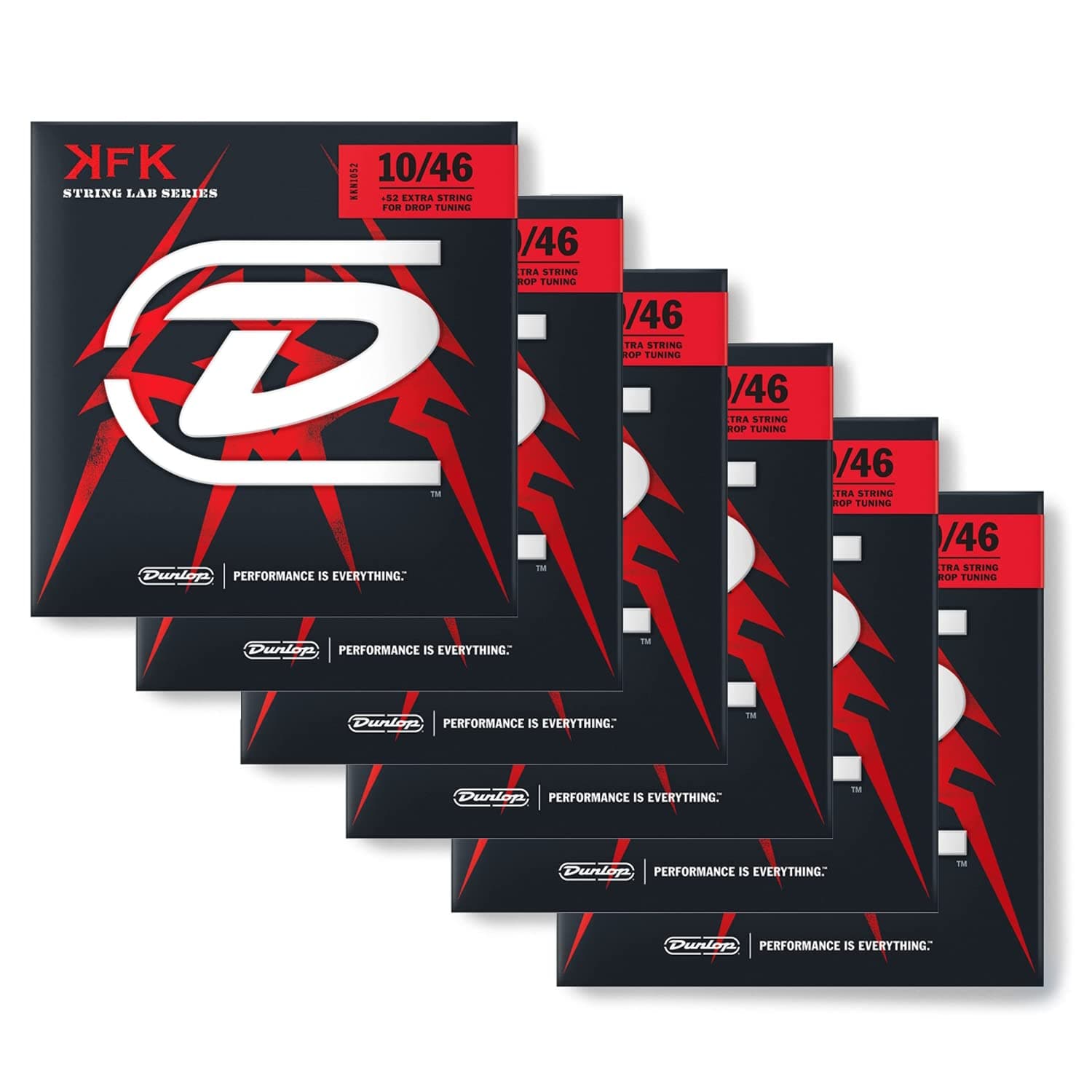 Dunlop KKN1052 Kerry King Icon Series Signature Electric Guitar Strings, Medium, .010–.052, 7 Strings/Set - (6 Pack)