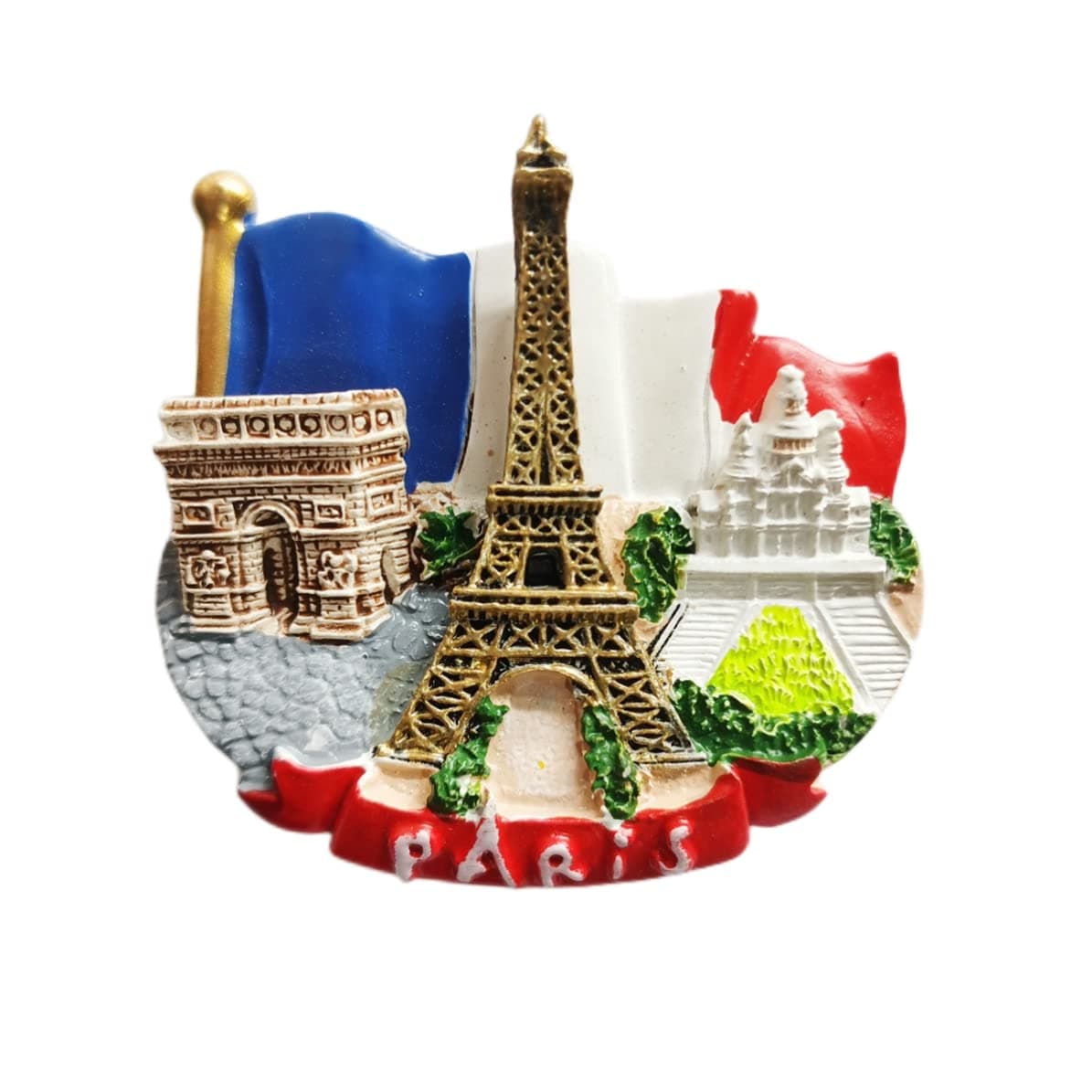 Paris France 3D Landmark Fridge Magnet Souvenir Gift,Resin Handmade Paris Refrigerator Magnet Home & Kitchen Decoration Collection