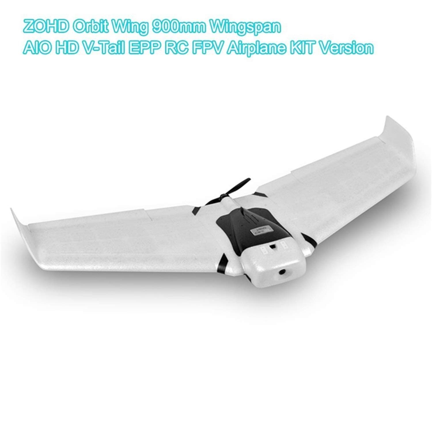 FairytaleMM ZOHD Orbit Wing 900mm Wingspan AIO HD V-Tail EPP RC FPV Airplane KIT Version(Color:White & Black)