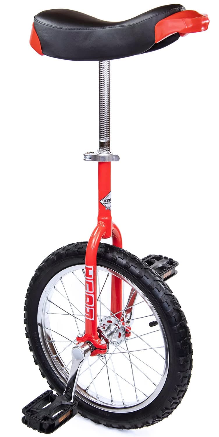 IndyDeluxe Unicycle 16 inch Single Wheel Unicycles | Ideal for both Children and Shorter Adults | One Wheel Bike Tires Trainer Unicycle | Balance Cycling Exercise