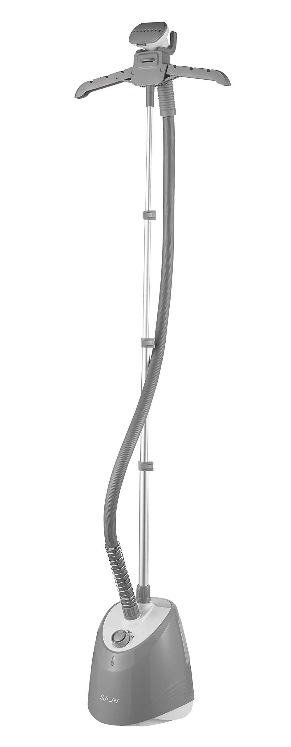 SALAV GS14-DJ Performance Garment Steamer with 360 Swivel Hanger, Dual Insulated Hose, 1500-Watt, Gray