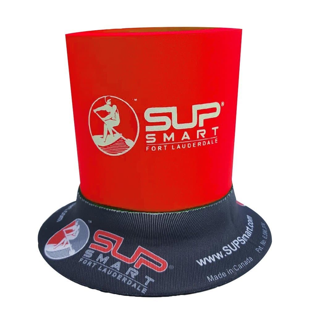 Orange Insulated Beveridge Cooler Includes a Patented Suction Mount: Holds Drink on Flat Surfaces. Designed for Stand Up Paddle Boards and can be Best Used with 12oz Cans or Water Bottles