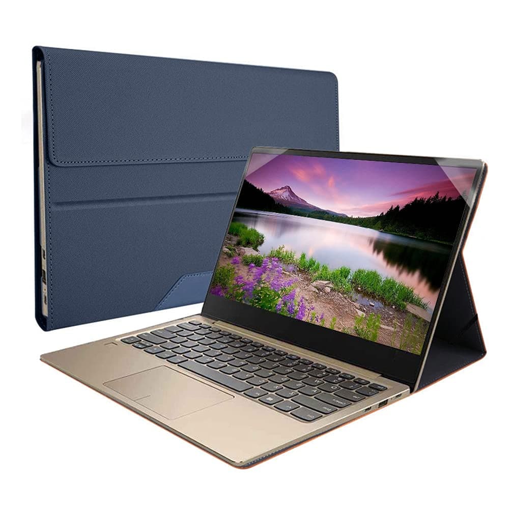 Honeymoon Cover for HP Spectre x360 13-AWxxx/HP Spectre x360 13t Touch 13.3 Inch 2 in 1 Series Laptop,PU Leather Folio Protective Hard Shell Case,S025-13-Blue