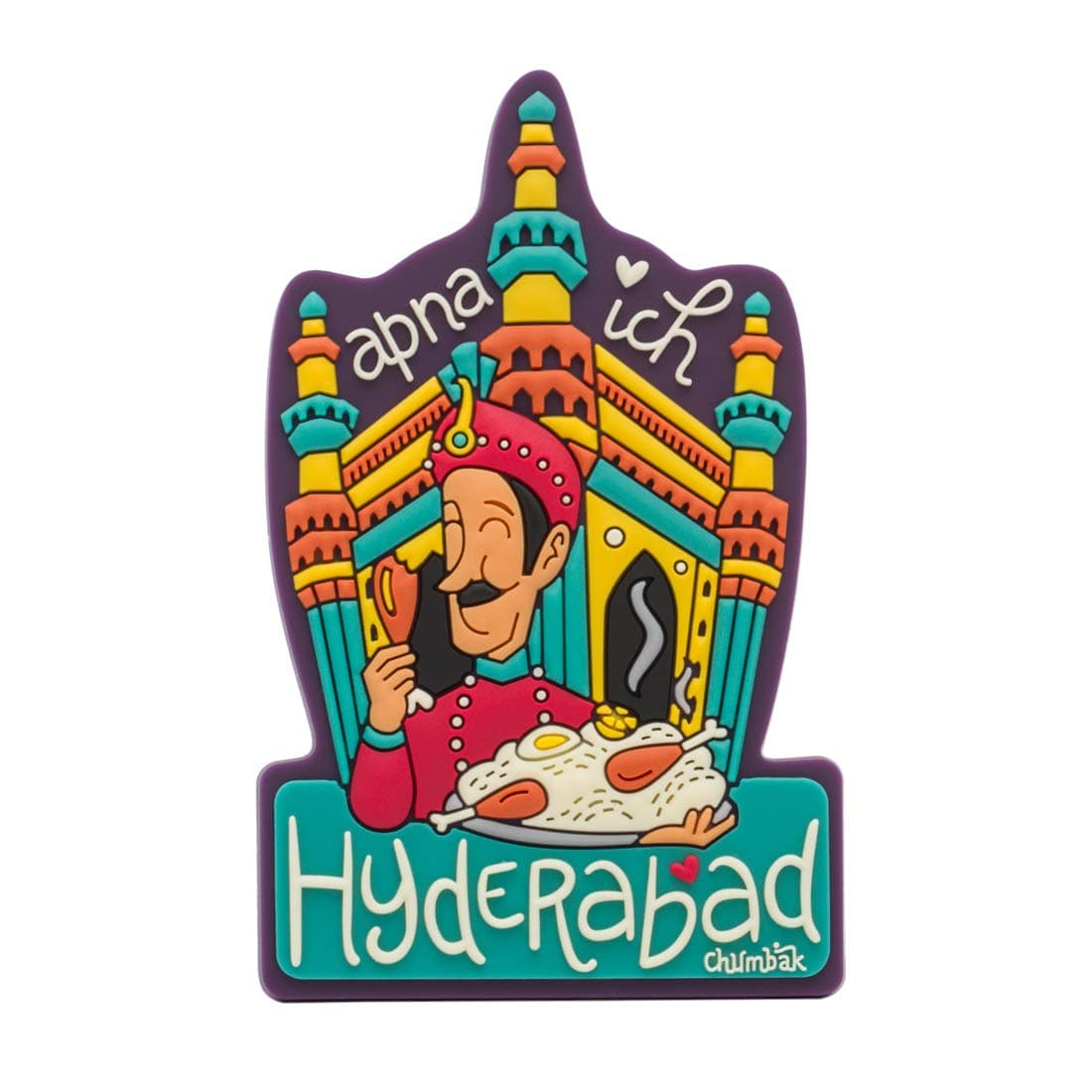 Chumbak Silicone Fridge Magnets (6 x 9 cm, Multicolour)