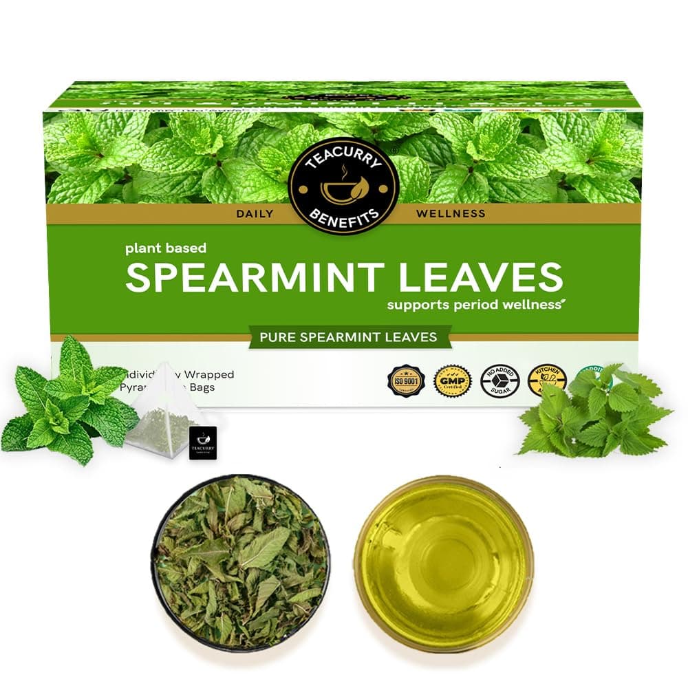 Spearmint Tea - Helps With Hormonal Imbalance, Facial Hair, And Pcos | Spearmint Tea Bags (30 Tea Bags - 1 Month Pack) - 60 Grams
