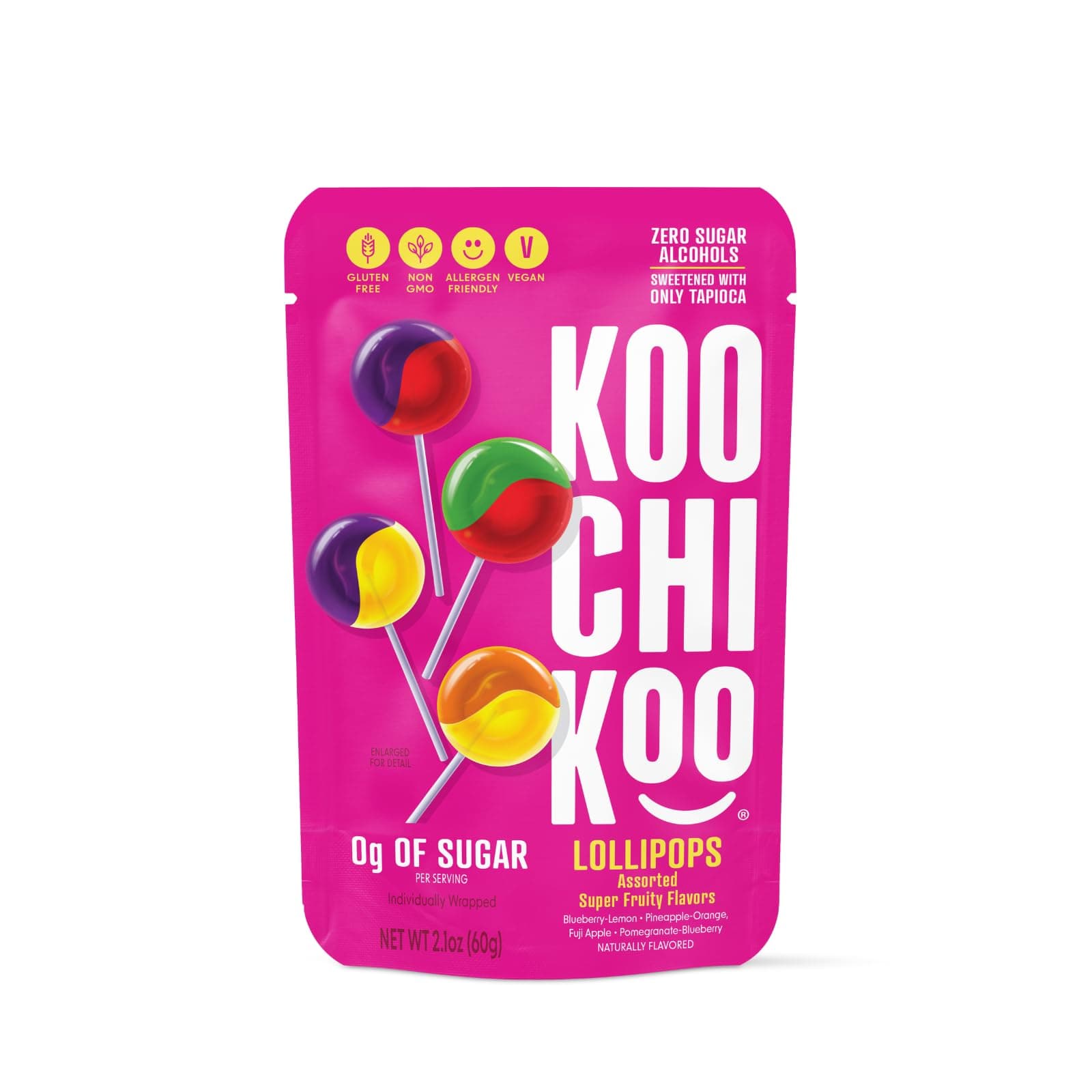 Koochikoo Sugar Free Lollipop Pouch, 10 Count (Pack of 1)