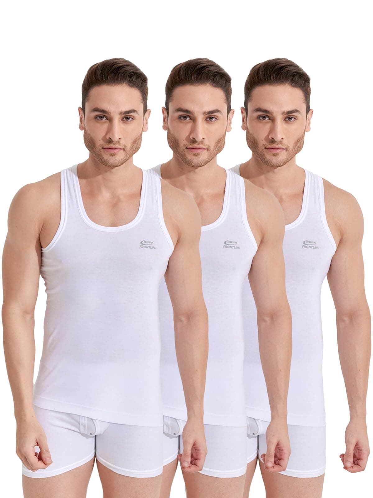 Men FL VEST WHT FL VEST WHT (pack of 3)