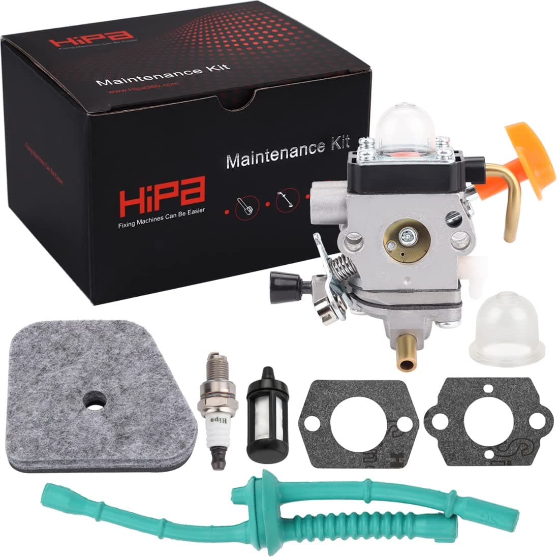 HIPA Carburetor with Fuel Line Tune Up Kit for STIHL FS100 FS100R FS110 FS110R FS110X FS110RX FS100RX FS130 FS130R Trimmer