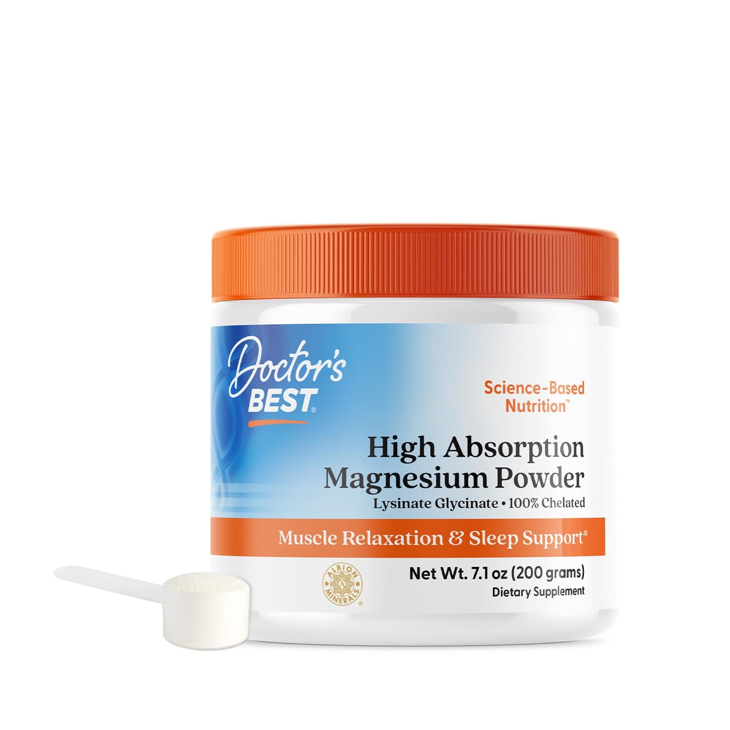 High Absorption Magnesium Glycinate Lysinate, 100% Chelated, Non-GMO, Vegan, Gluten Free, Soy Free, 200 Grams