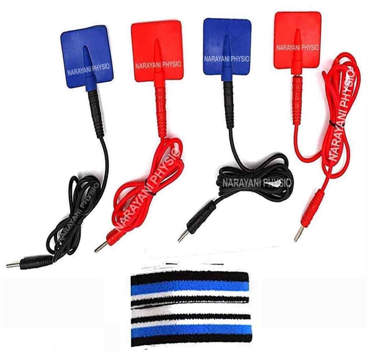 Ift Physiotherapy Wires 4 Pads And Straps Electrotherapy Pain Relief |Set of 4|