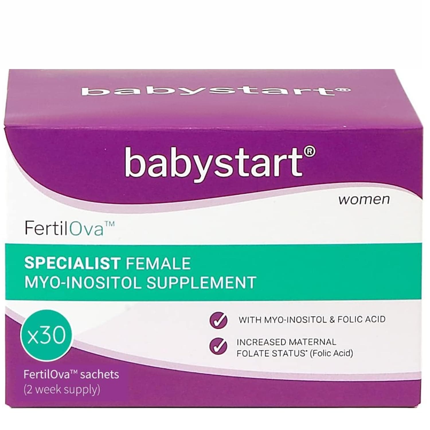 FertilOva Fertility Supplement, Help with Conception for Women - for Female use (30 sachets)