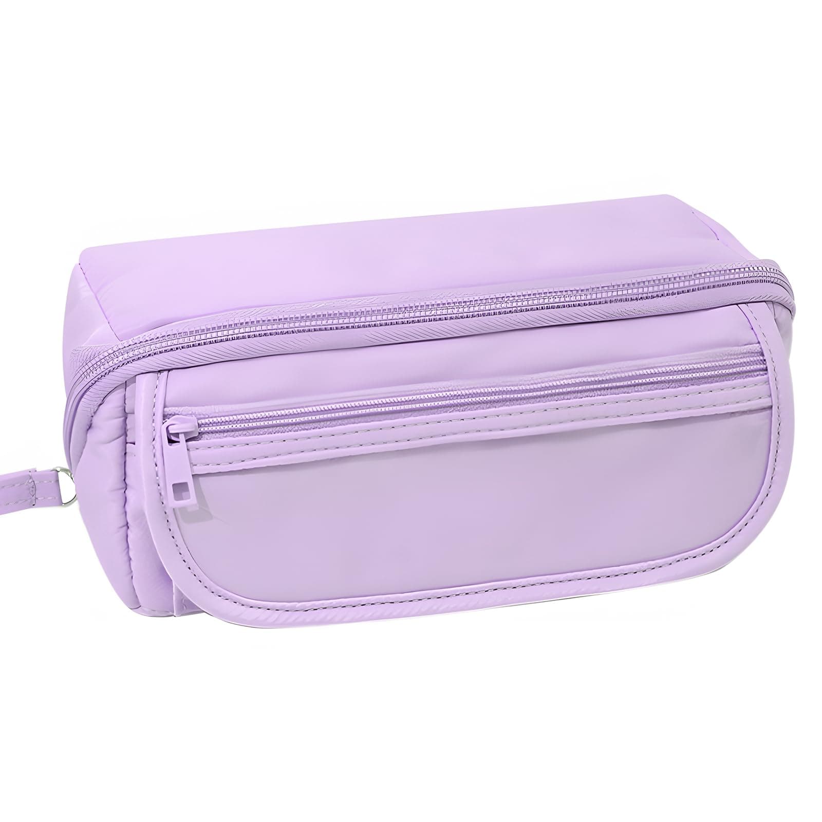 WHENZOOPencil Case, Large Capacity Pencil Pouch with 9 Compartments for Boys Girls Aesthetic Pencil Bag Portable Pen Bag for Teenage Adult Women Men (Purple)