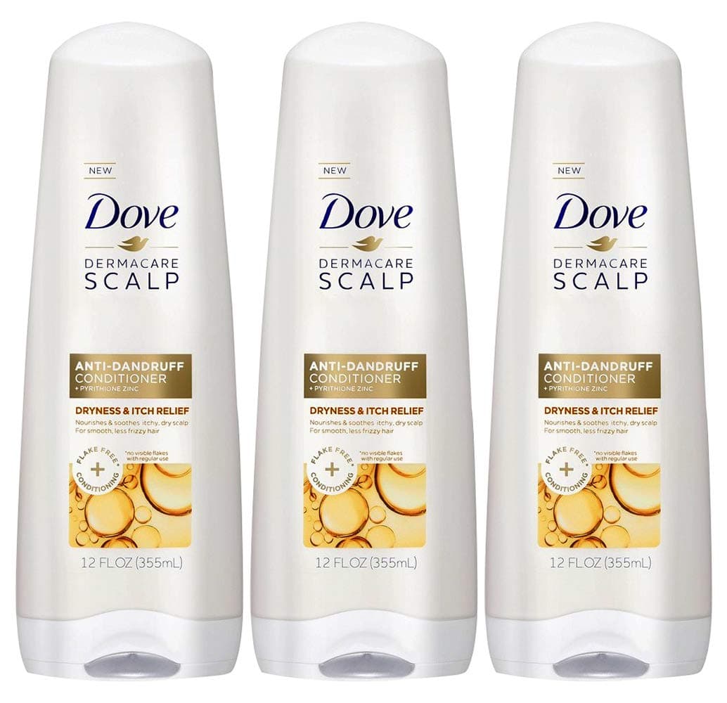 Dove Dermacare Scalp Conditioner, Dryness Itch Relief,12 Ounce (Pack Of 3)