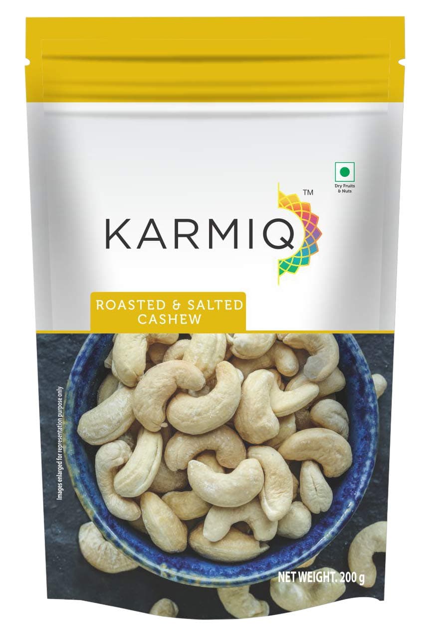 Karmiq Roasted and Salted Cashews, 200g