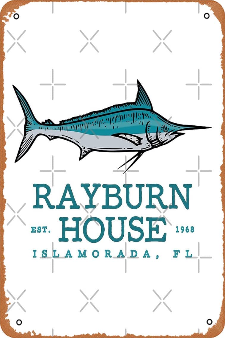Yzixulet Rayburn House Art Print Vintage 8" x 12" Metal Tin Sign Funny Man Cave Decor