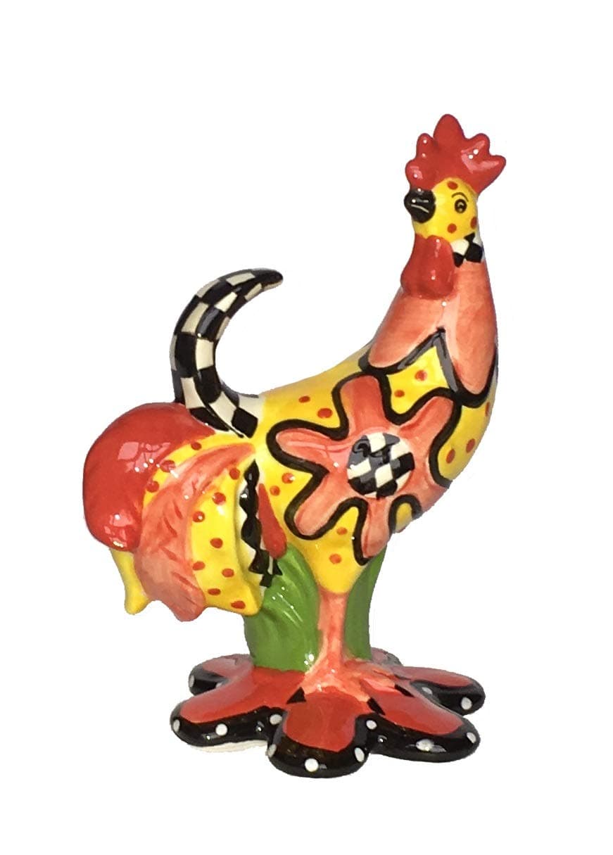 Westland Giftware Sharon Neuhaus Ceramic Eggs Benedict Rooster Figurine, 10-Inch