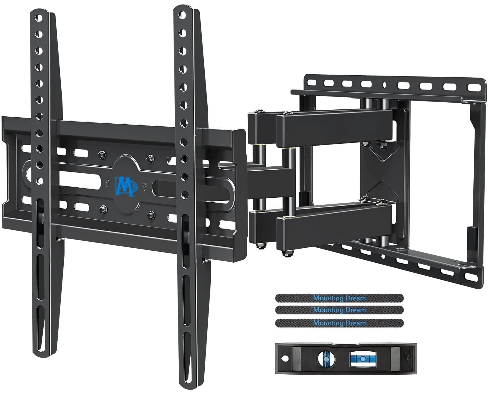 TV Wall Mount for 32-65 Inch TV, TV Mount with Swivel and Tilt, Full Motion TV Bracket with Articulating Dual Arms, Fits 16inch Studs, Max VESA 400X400 mm, 99lbs, MD2380