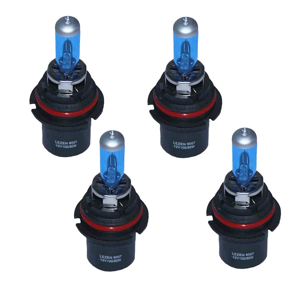 4pcs 9007 HB5 12V 100/80W Xenon Filled Halogen Bulb Super White Car