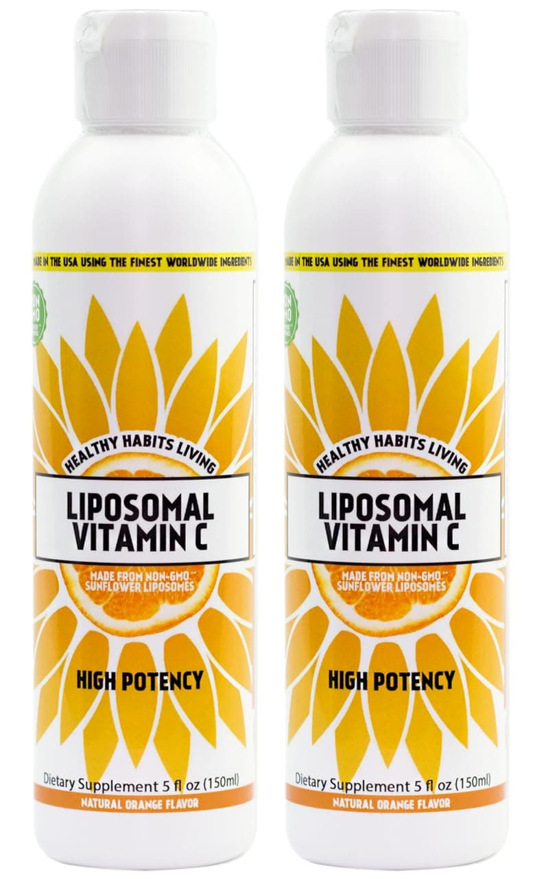 Liposomal Vitamin C - Made in The USA with Non-GMO Sunflower Liposomes - 30 x 1,000 mg Servings (2)