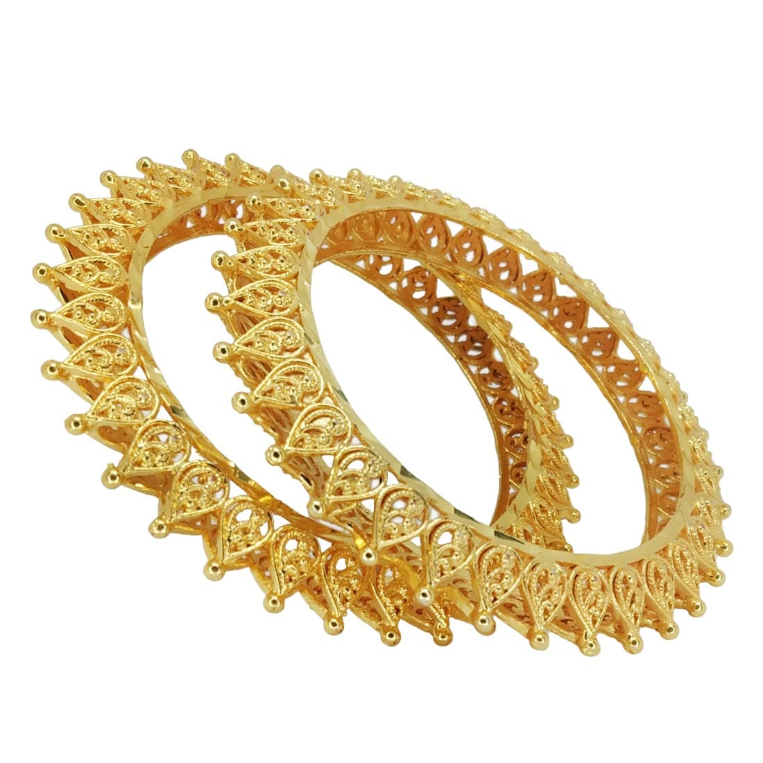 Tanvi J Gold Plated Kada Konkon Bangles For women
