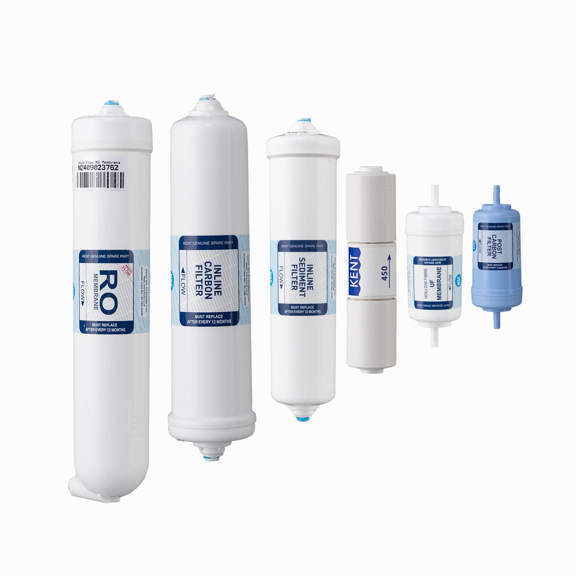 AMC Spare Kit - RO Plus | Included Components High Flow RO Membrane, FRT 450, Inline Sediment Filter, Inline Carbon Filter, Hollow Fiber Membrane RO, Post Carbon Filter