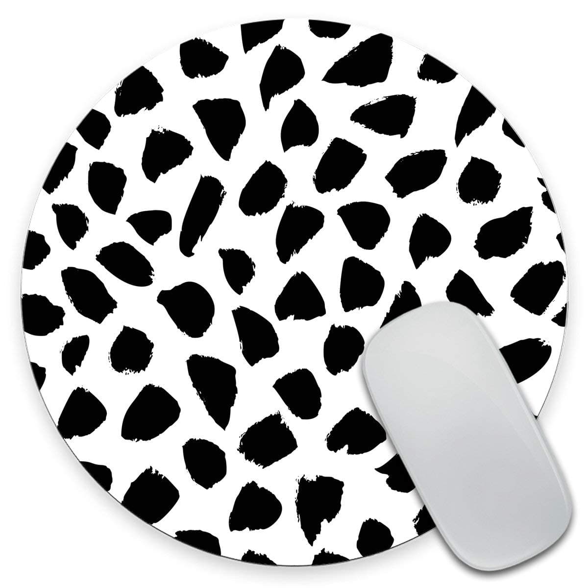 Amcove Abstract Polka Dot Ornament Mouse Pad, Polka Dot Print, Dot Pattern, Gift for Her, Cute Mouse Pad, Cute Desk Accessories, Office Decor, Desk Decor, Round Mouse Pads